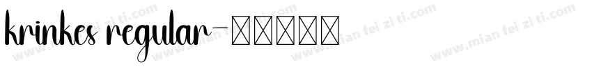 krinkes regular字体转换